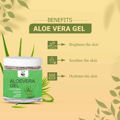Healinik Pure Aloe Vera Skin Gel | 100% Pure No Chemicals | Aloe Vera For Skin and Hair - healinik